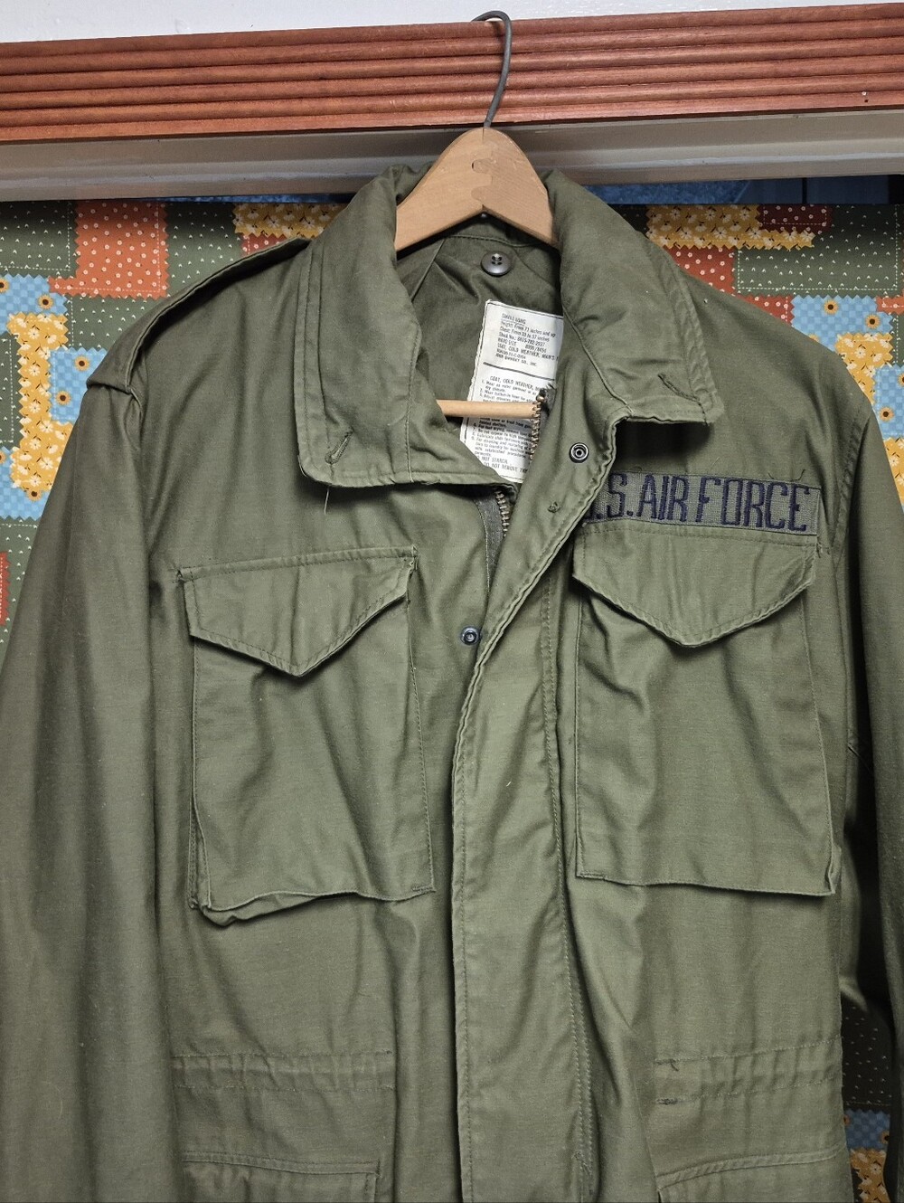Vintage 1974 U.S. Air Force Olive Green Military Field Jacket